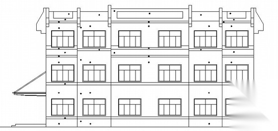 宁波某化工公司三层办公副楼建筑施工图