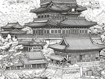黑白花纹