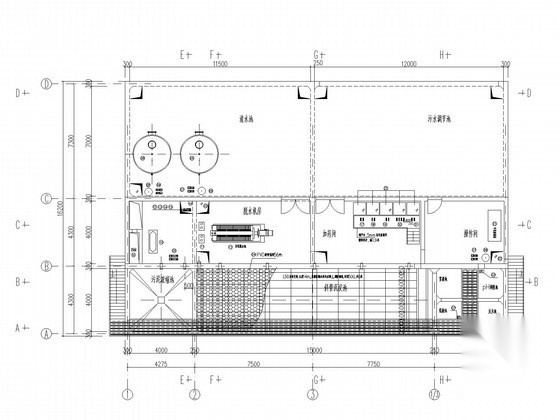 化工厂废水终端污水处理工程施工图纸（含工艺图 配筋图...
