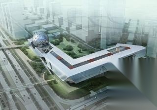 [广东]某科技馆成果建筑方案设计（CAD+文本） 建筑 科技馆
