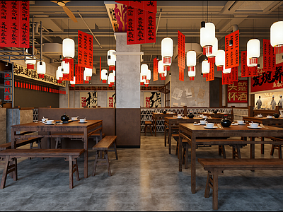 工业风火锅店