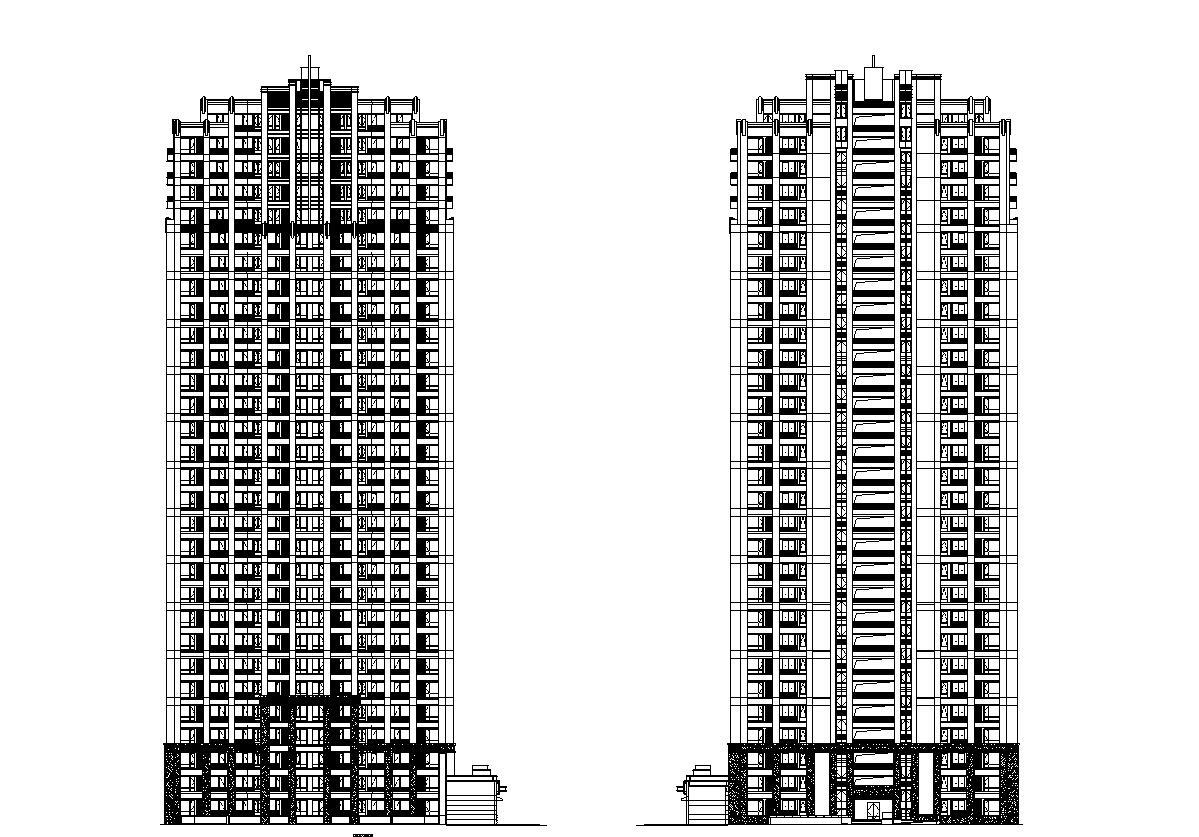 [江西]南昌科技大学东侧建筑施工图设计（CAD）