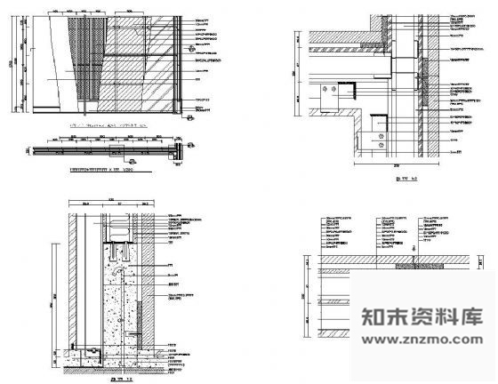 图块/节点公共空间墙面装饰详图Ⅲ 墙面通用节点