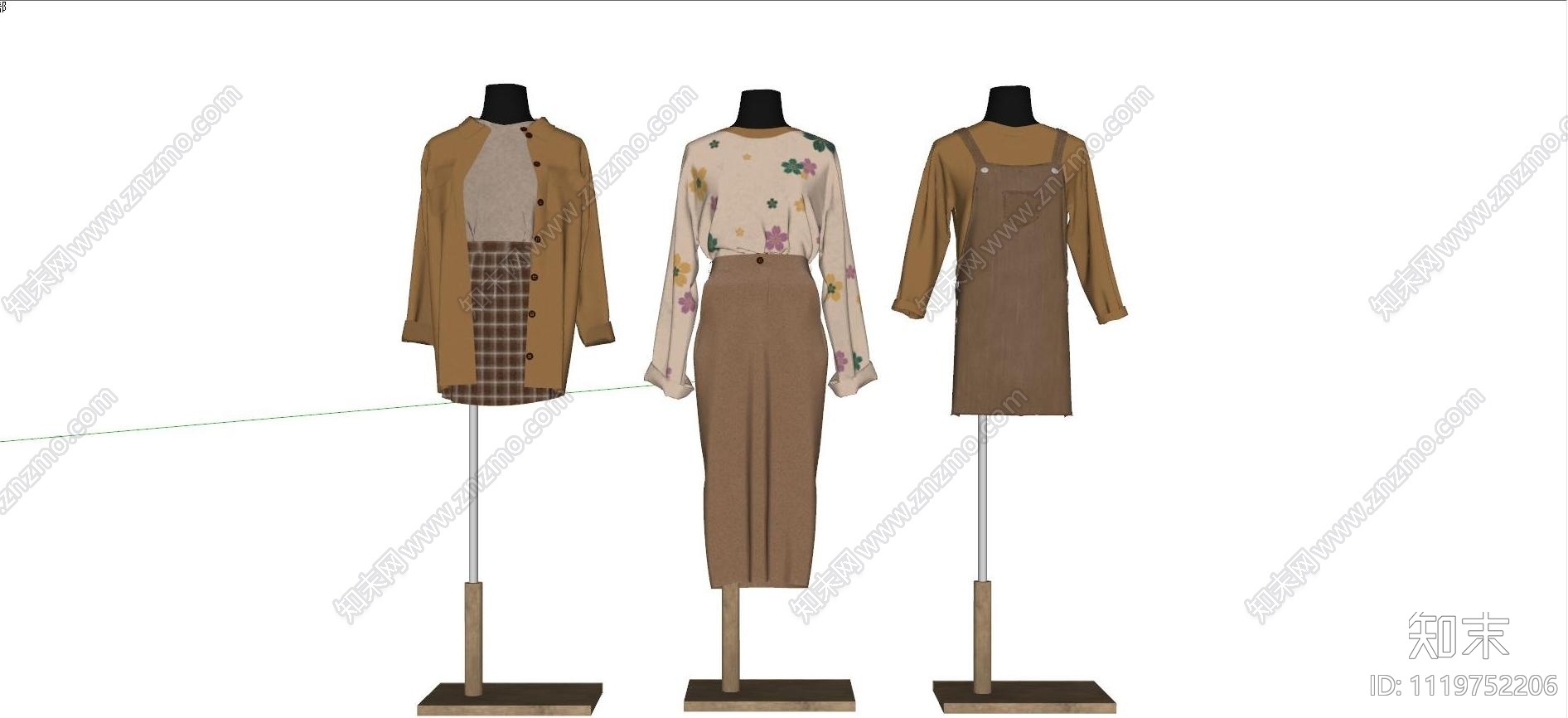 现代服装模特