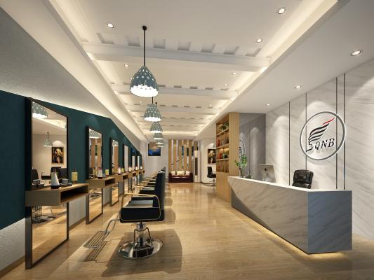 现代理发店 现代发廊 理发椅 理发
