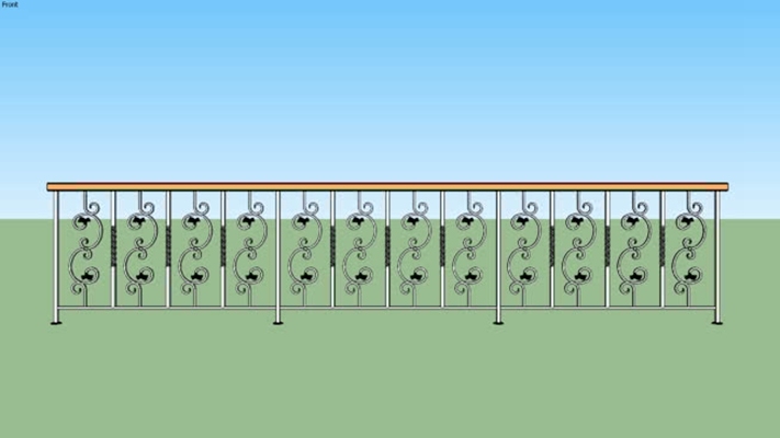 栏杆 草图大师模型
