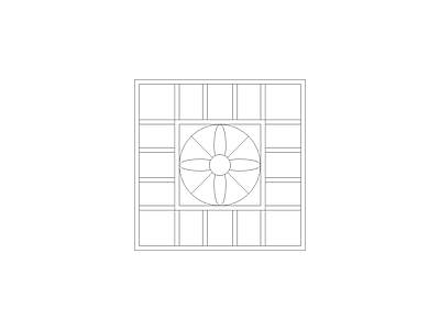 地面拼花 平立面图图块平面图块