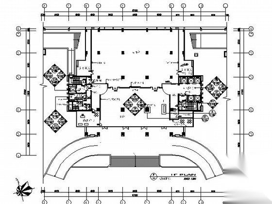 现代电子科技集团科研主楼办公楼室内施工图（含效果）