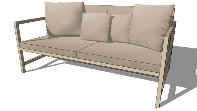 木制SOFA2 长沙发 沙发 家具 椅子 床