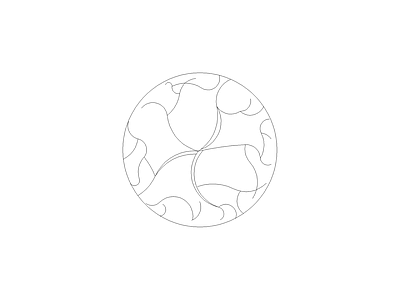 标识标牌构件 现代植物图块