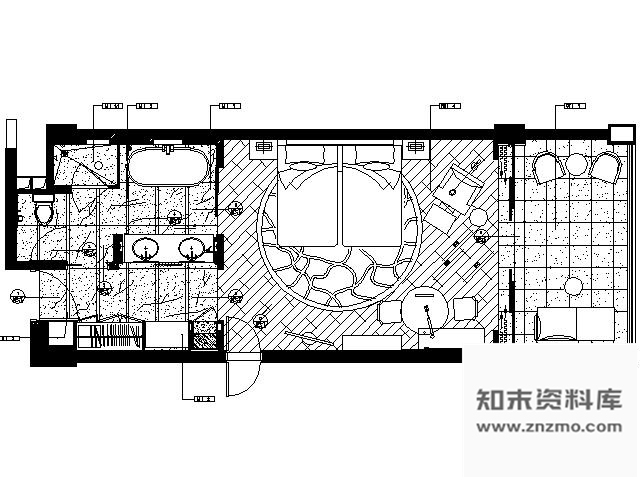 施工图广东五星酒店双床标房装修图