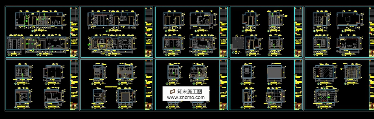 一套别墅CAD图库