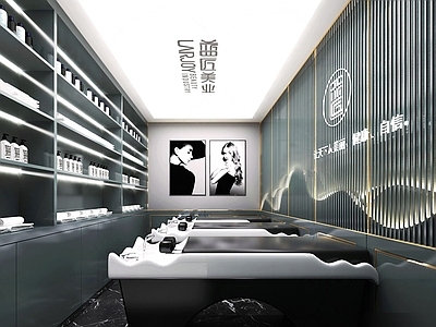 现代流行现代轻奢理发店国外下载