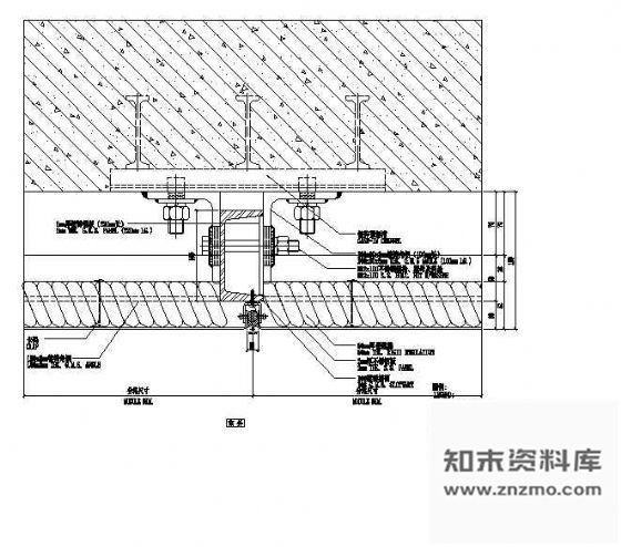 图块/节点不锈钢板幕墙安装节点 节点 结构节点图