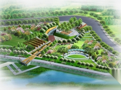 [甘肃]某河城区段生态环境整治工程景观规划设计.rar 休闲景观 湿地公园