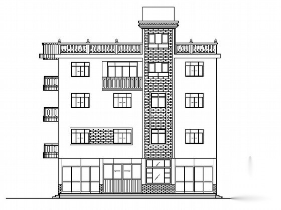 某私人五层商住楼建筑扩初图