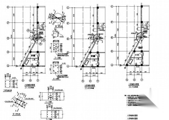 四川某酒店弧形幕墙建筑结构设计图