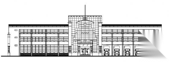 某区级三层消防站建筑施工图