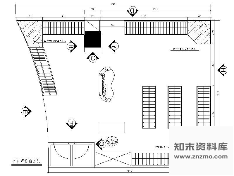 施工图小型女装专卖店方案图