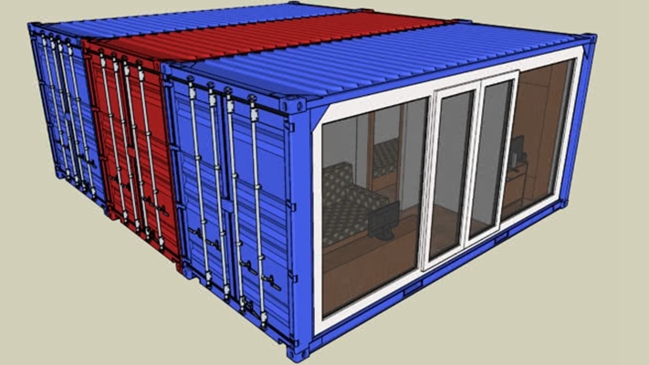 集装箱 草图大师模型