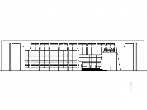 某高校四层现代型图书馆建筑方案图