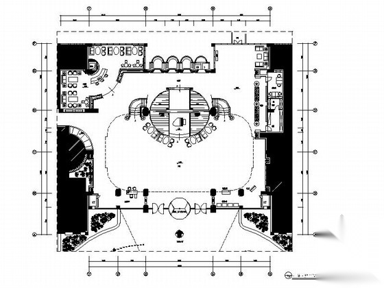 [长沙]典雅综合型豪华五星级酒店大堂装修设计施工图（含...