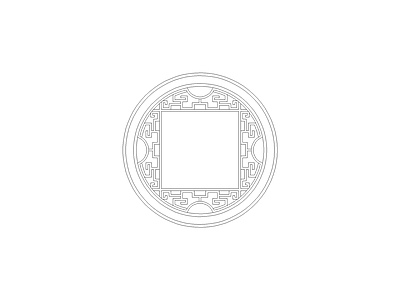 格栅装饰构件 中国风模块集