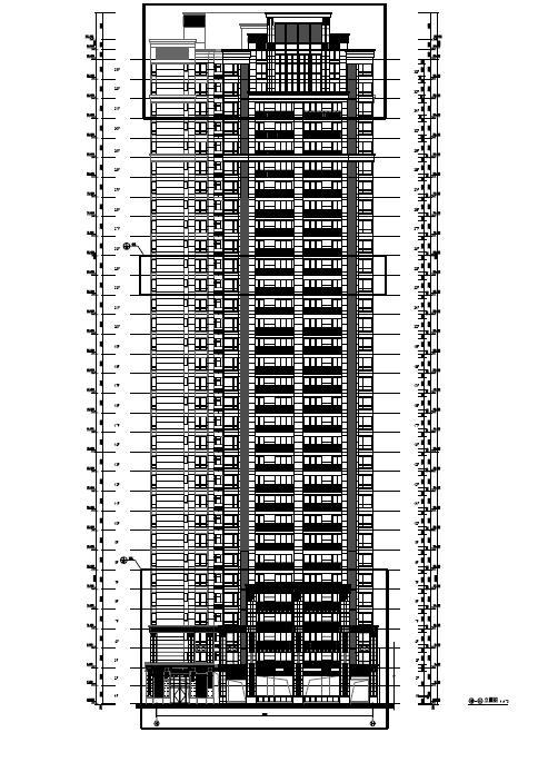 [重庆]高层住宅建筑外立面设计施工图