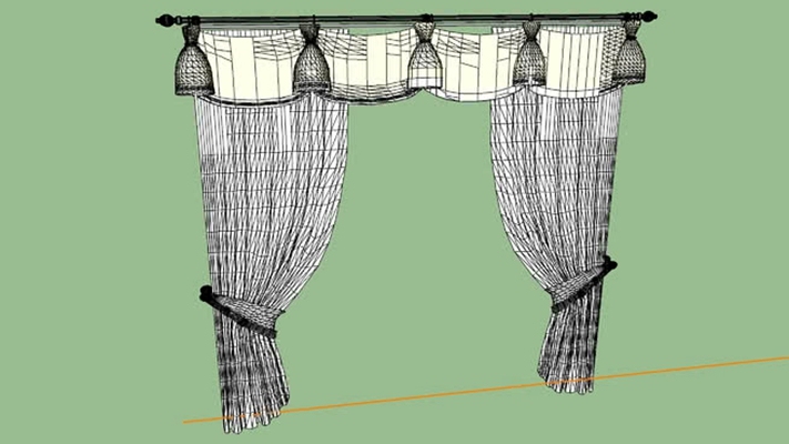 窗帘 草图大师模型