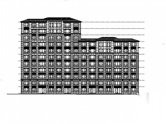 [大连]高层平坡屋面混合住宅建筑施工图