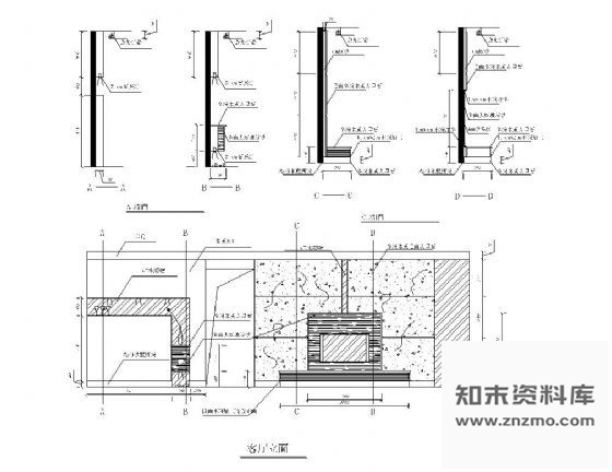 图块/节点电视背景墙详图3