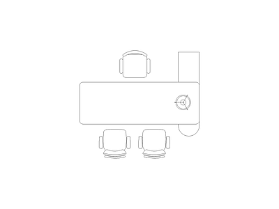 桌椅 班台办公桌图块