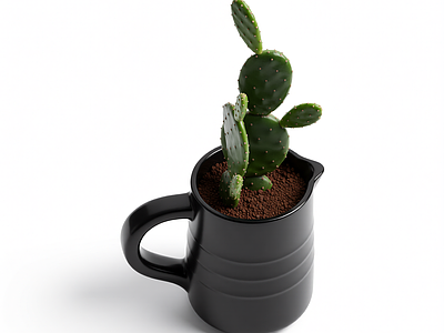 带盆仙人掌装饰品