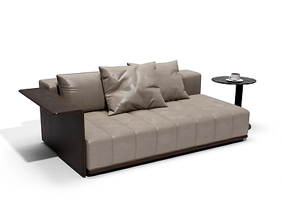 现代皮质沙发组合