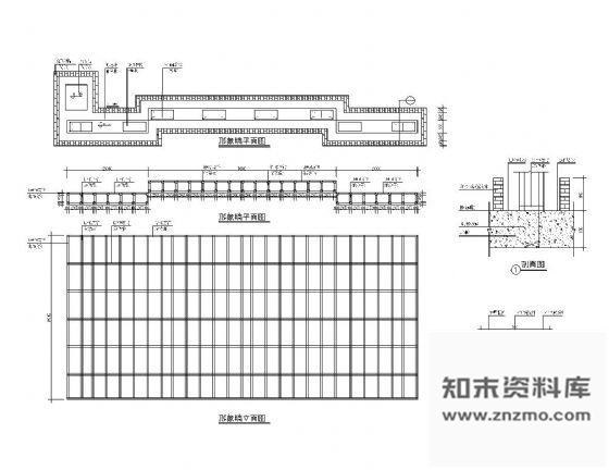 图块/节点售楼部形象墙详图 墙面通用节点