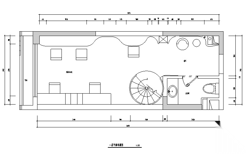 现代风格小型办公空间设计施工图（附效果图）
