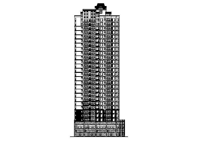 [四川]高层塔式住宅楼建筑施工图（含水暖电）