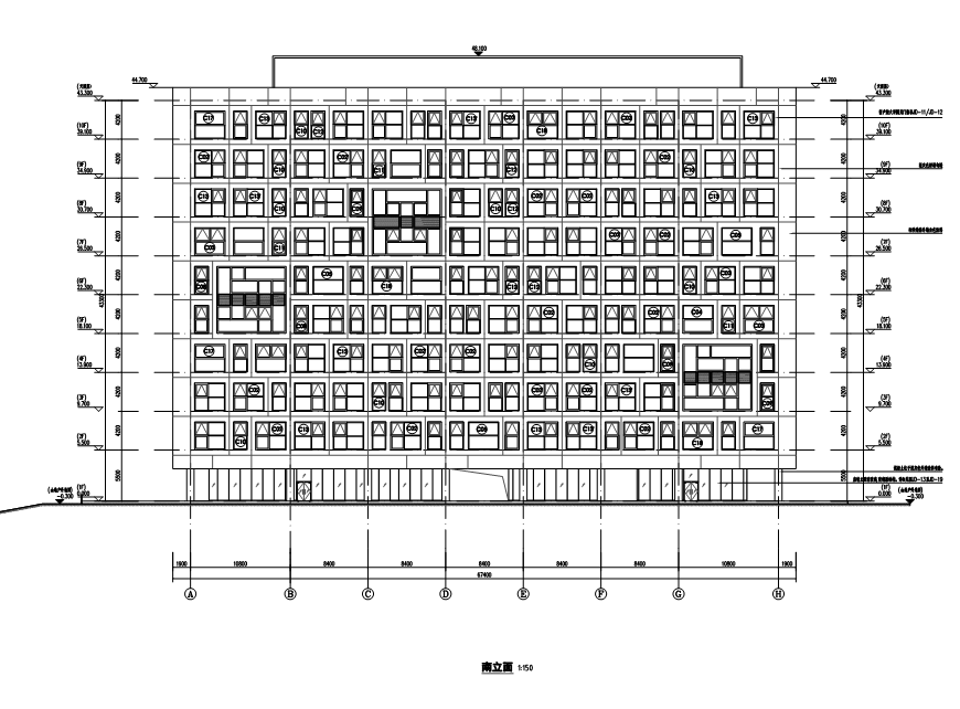 [广东]高层科技办公楼建筑图纸（85页PDF全专业图纸）