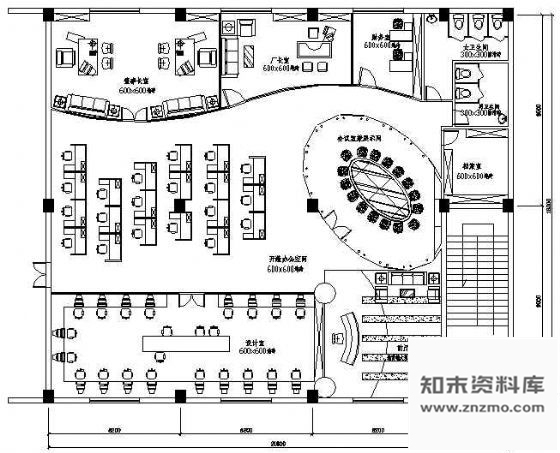 施工图某办公室装修图