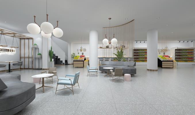 现代北欧风格网红水果店