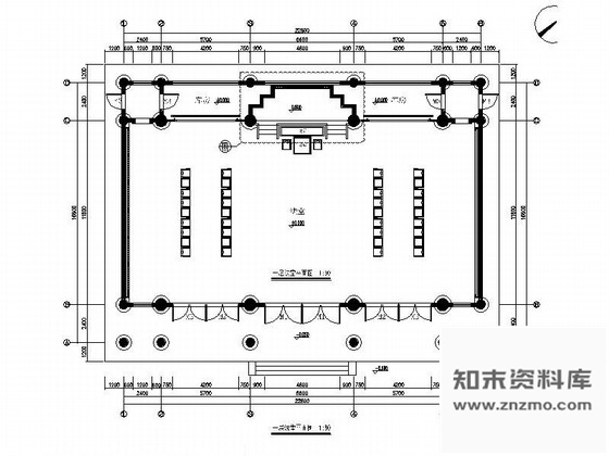 施工图浙江佛门胜地藏经楼室内装修图含效果