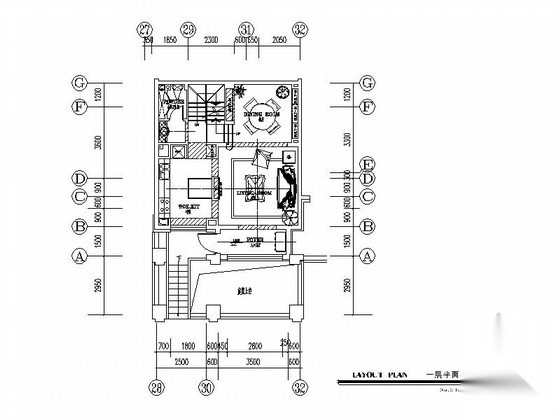 [辽宁]浪漫欧式风格两层别墅样板房室内装修施工图（含实...