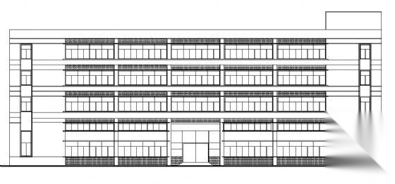 四层正方形商场建筑方案图