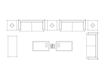 工装办公家具图块 大型整套沙发