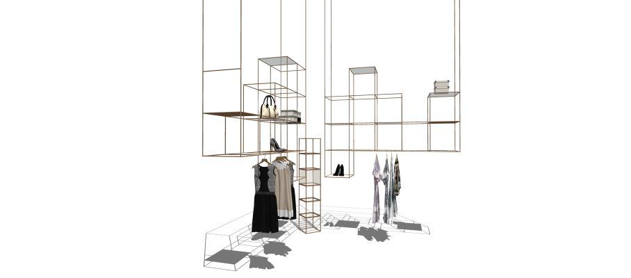 服装店构件 服饰衣架 展架