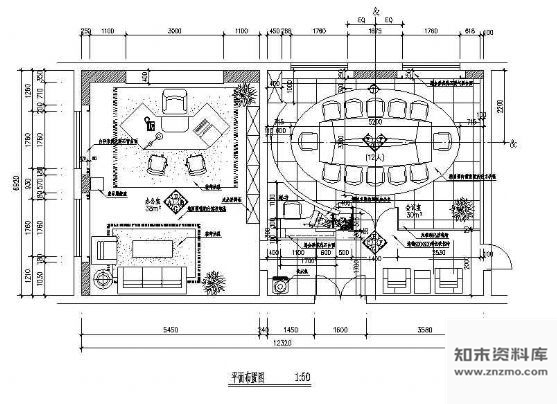 施工图高档办公室装修图