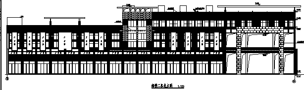 某商业步行街建筑施工图设计及透视效果图