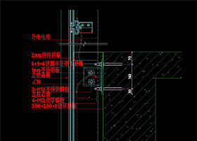 玻璃幕墙节点图设计CAD图纸 节点 结构节点图