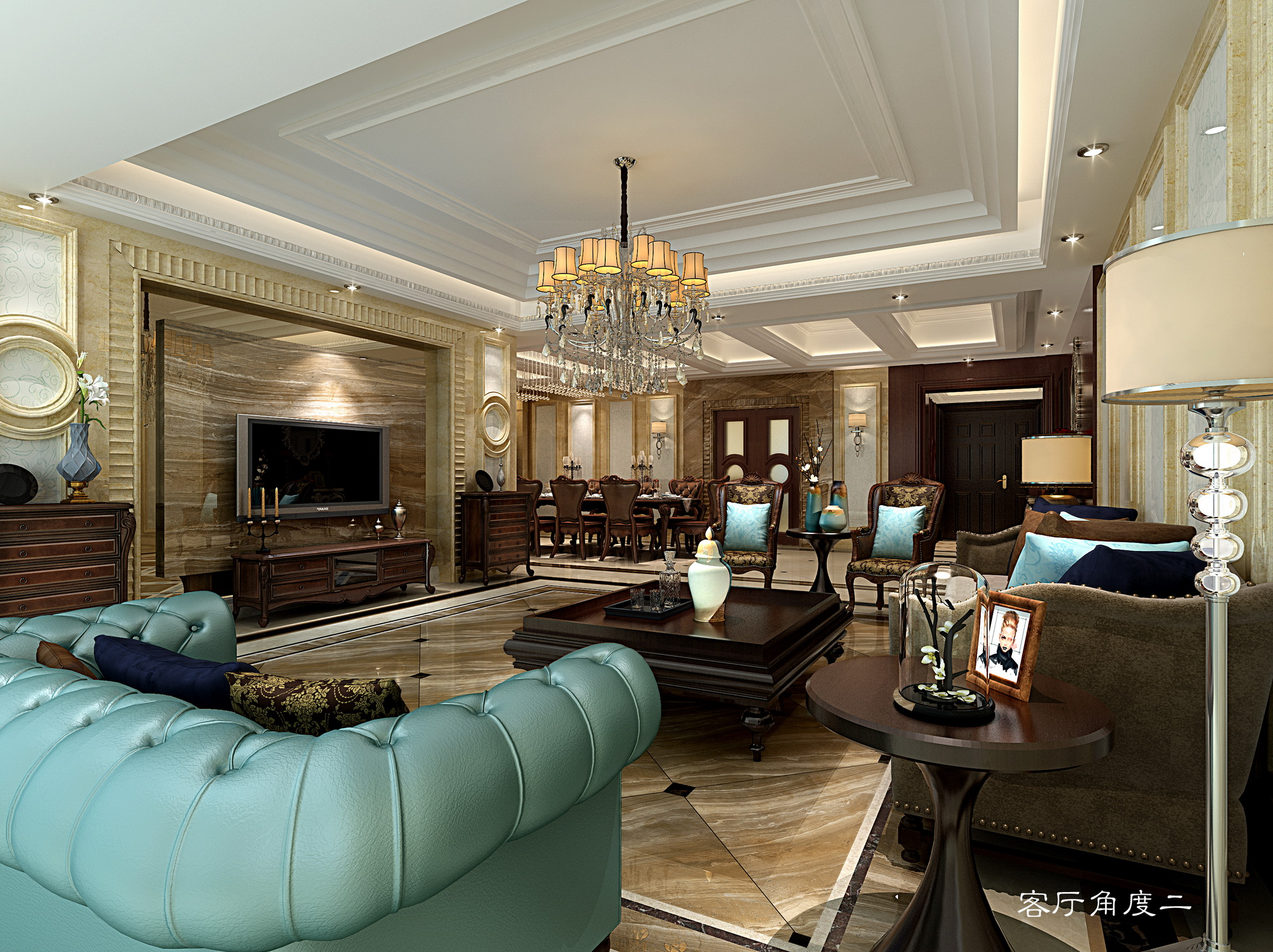 欧式全套施工图 平层