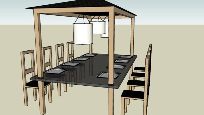 户外露台餐具 室外 断头台